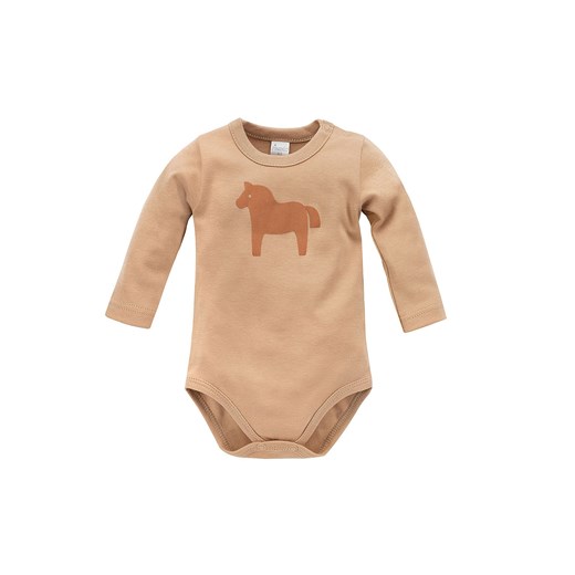 Bawełniane body długi rękaw Wooden Pony - brązowe ze sklepu 5.10.15 w kategorii Body niemowlęce - zdjęcie 169685860