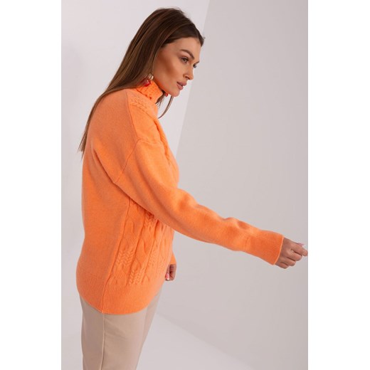 Damski sweter z golfem jasny pomarańczowy one size 5.10.15 okazja