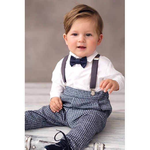 Komplet dla chłopca do chrztu Adrian - 4 elementy Balumi 86 okazja 5.10.15