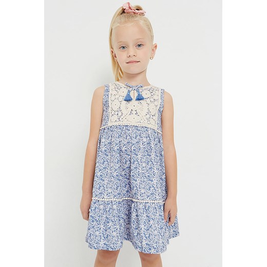 Sukienka w stylu boho dla dziewczynki Mayoral - niebieska ze sklepu 5.10.15 w kategorii Sukienki dziewczęce - zdjęcie 169686223