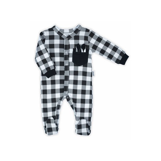 Bawełniany pajac niemowlęcy w kratkę ze sklepu 5.10.15 w kategorii Pajacyki - zdjęcie 169686303