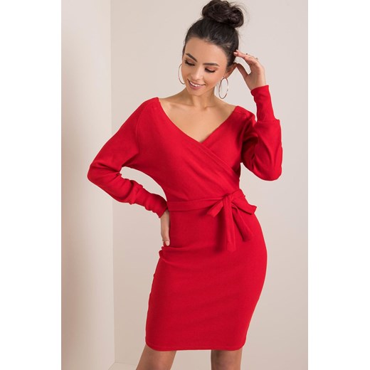Czerwona sukienka Dolce RUE PARIS ze sklepu 5.10.15 w kategorii Sukienki - zdjęcie 169686870