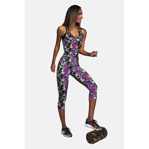Legginsy sportowe damskie w kolorowe wzory czarne ze sklepu 5.10.15 w kategorii Spodnie damskie - zdjęcie 169686872