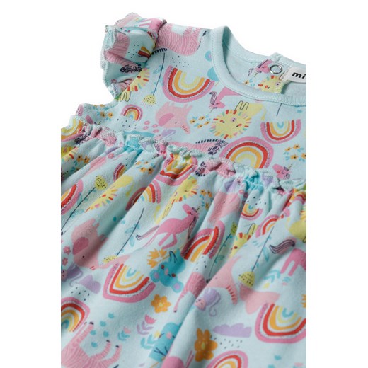 Sukienko-body niemowlęce bawełniane z krótkim rękawem Minoti 80/86 5.10.15