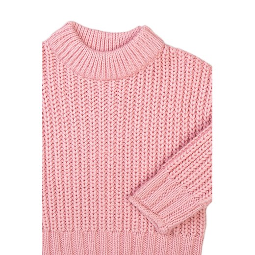 Niemowlęcy sweter nierozpinany z półgolfem - jasnoróżowy Minoti 80/86 promocyjna cena 5.10.15