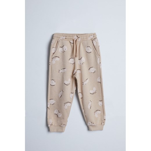 Spodnie dresowe beżowe w makaroniki - Limited Edition ze sklepu 5.10.15 w kategorii Spodnie chłopięce - zdjęcie 169687432