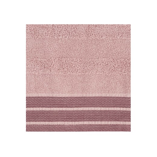 Różowy ręcznik zdobiony pasami 70x140 cm Eurofirany 70x140 5.10.15