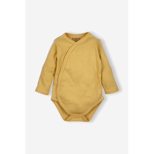 Body niemowlęce z bawełny organicznej dla chłopca kolor miodowy długi rękaw ze sklepu 5.10.15 w kategorii Body niemowlęce - zdjęcie 169687783