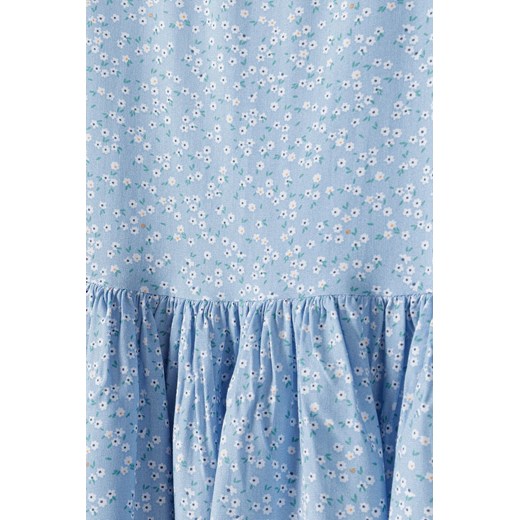 Niebieska sukienka letnia z wiskozy w kwiatki Minoti 80/86 5.10.15
