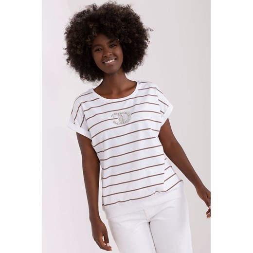 Czarno-biała bluzka damska w paski z bawełny ze sklepu 5.10.15 w kategorii Bluzki damskie - zdjęcie 169688110