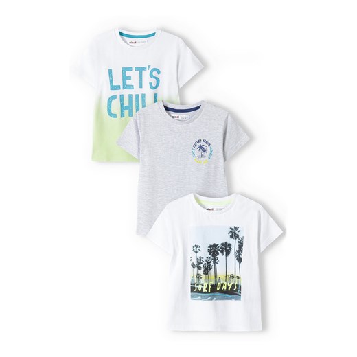 T-shirt bawełniany dla chłopca 3-pak ze sklepu 5.10.15 w kategorii T-shirty chłopięce - zdjęcie 169688152