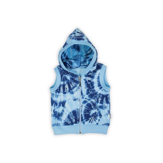Bawełniany bezrękawnik niemowlęcy we wzory niebieski ze sklepu 5.10.15 w kategorii Kamizelki niemowlęce - zdjęcie 169688232