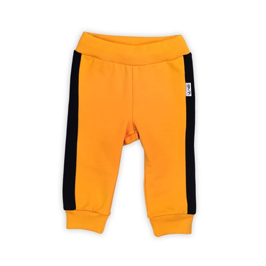 Spodnie dresowe chłopięce z lampasami - żółty ze sklepu 5.10.15 w kategorii Spodnie i półśpiochy - zdjęcie 169688301
