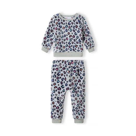 Niemowlęca piżama w zwierzęcy print z długim rękawem z pluszowego polaru dziewczęca ze sklepu 5.10.15 w kategorii Piżamy dziecięce - zdjęcie 169688443