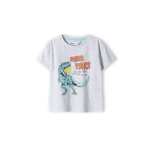 Szara koszulka dzianinowa dla niemowlaka z nadrukiem ze sklepu 5.10.15 w kategorii Koszulki niemowlęce - zdjęcie 169688451