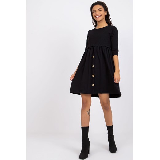 Czarna sukienka bawełniana Emiliana RUE PARIS ze sklepu 5.10.15 w kategorii Sukienki - zdjęcie 169688572