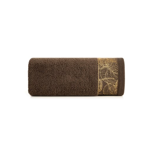 Brązowy ręcznik ze zdobieniem 50x90 cm ze sklepu 5.10.15 w kategorii Ręczniki - zdjęcie 169688691