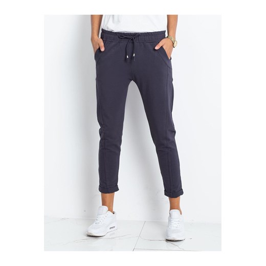 Spodnie dresowe damskie 7/8 nogawka - grafitowy ze sklepu 5.10.15 w kategorii Spodnie damskie - zdjęcie 169688753