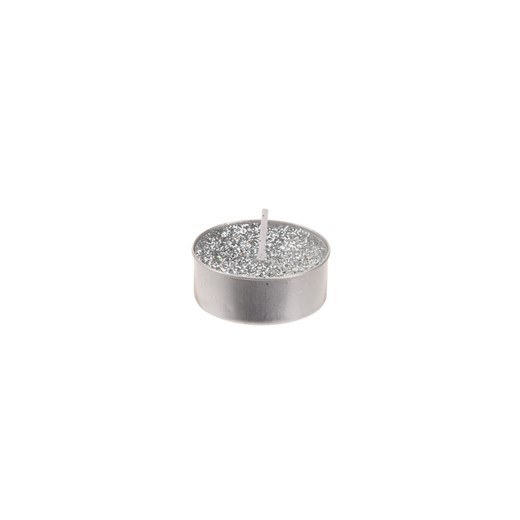 Świeca tealight 8 sztuk srebrna brokatowa ze sklepu 5.10.15 w kategorii Świece i dyfuzory - zdjęcie 169688844