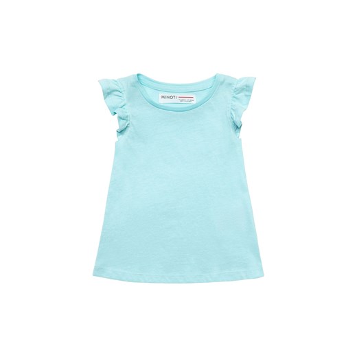 Błękitna bluzka bawełniana dziewczęca z falbankami ze sklepu 5.10.15 w kategorii Bluzki dziewczęce - zdjęcie 169689224