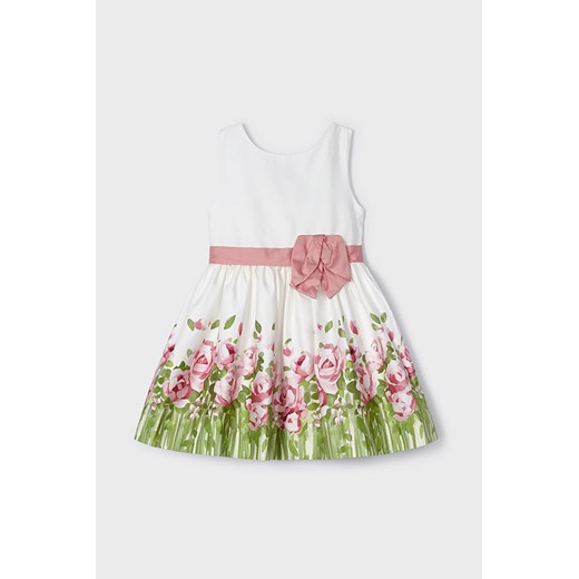 Sukienka lamówka dla dziewczynki Mayoral - różowa ze sklepu 5.10.15 w kategorii Sukienki dziewczęce - zdjęcie 169689303