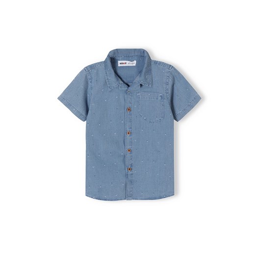 Jeansowa koszula rozpinana z krótkim rękawem ze sklepu 5.10.15 w kategorii Odzież dla niemowląt - zdjęcie 169689433