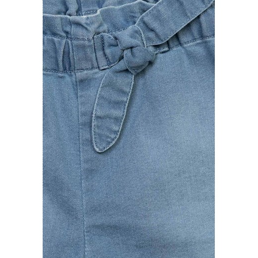Szorty jeansowe z elastyczną ozdobną talią dla dziewczynki - niebieskie Minoti 104/110 5.10.15 okazja