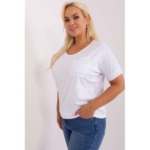 Biała damska bluzka plus size na co dzień ze sklepu 5.10.15 w kategorii Bluzki damskie - zdjęcie 169689843