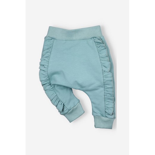 Spodnie niemowlęce z bawełny organicznej dla dziewczynki ze sklepu 5.10.15 w kategorii Spodnie i półśpiochy - zdjęcie 169689850
