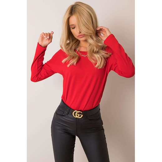Czerwona bluzka damska z dekoltem na plecach ze sklepu 5.10.15 w kategorii Bluzki damskie - zdjęcie 169689871
