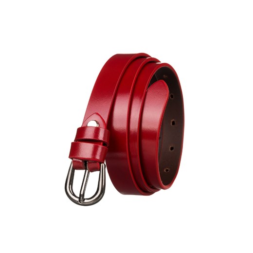 Klasyczny, wąski pasek damski — Cavaldi czerwony ze sklepu 5.10.15 w kategorii Paski damskie - zdjęcie 169690054