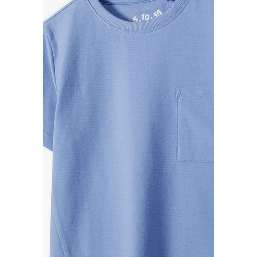 Dzianinowy t-shirt z kieszonką - niebieski - 5.10.15. 5.10.15. 104 5.10.15