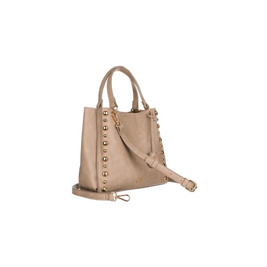 Shopper damski ze złotymi nitami — LuluCastagnette REAGAN BEIGE ze sklepu 5.10.15 w kategorii Torby Shopper bag - zdjęcie 169690082