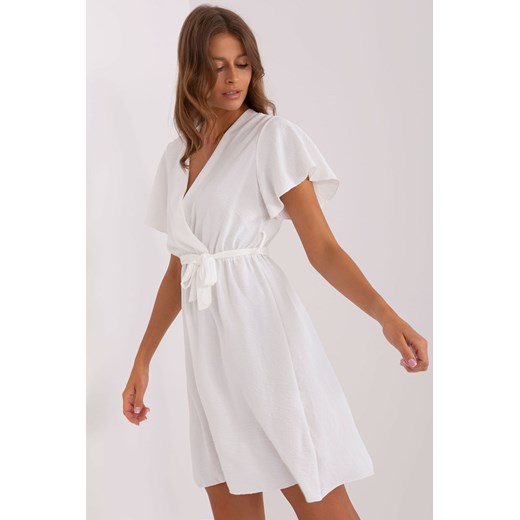Biała sukienka damska na lato - krótki rękaw one size 5.10.15