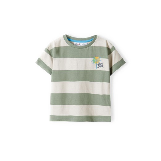 Bawełniany t-shirt dla niemowlaka w paski ze sklepu 5.10.15 w kategorii Koszulki niemowlęce - zdjęcie 169690193