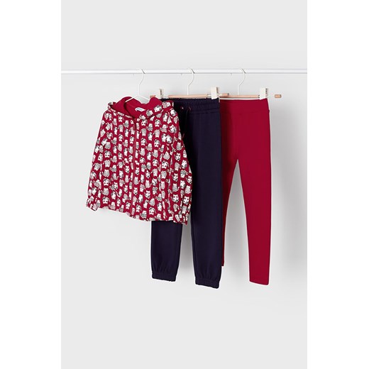 Komplet dziewczęcy bluza rozpinana + legginsy + spodnie dresowe ze sklepu 5.10.15 w kategorii Dresy dziewczęce - zdjęcie 169690274