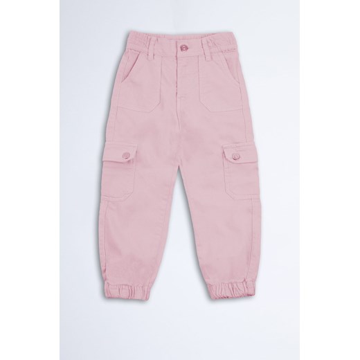 Różowe spodnie bojówki dla małej dziewczynki - Limited Edition ze sklepu 5.10.15 w kategorii Spodnie dziewczęce - zdjęcie 169690281