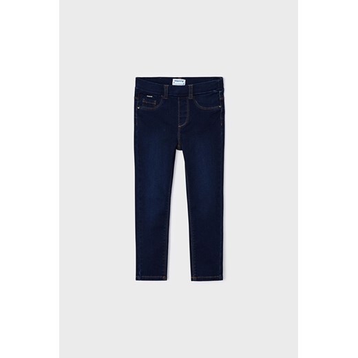 Granatowe jeansowe spodnie dziewczęce - Mayoral ze sklepu 5.10.15 w kategorii Spodnie chłopięce - zdjęcie 169690511