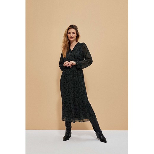 Maxi sukienka z długim rękawem czarna ze sklepu 5.10.15 w kategorii Sukienki - zdjęcie 169690581
