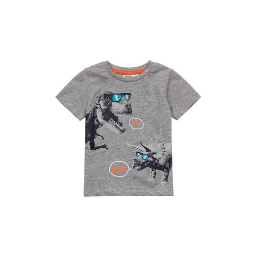 T-shirt niemowlęcy szary z dinozaurem Minoti 92/98 5.10.15