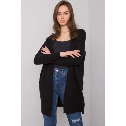 Sweter damski - czarny z kieszeniami ze sklepu 5.10.15 w kategorii Swetry damskie - zdjęcie 169690760