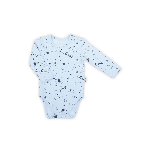Body niemowlęce bawełniane długi rękaw MAKS - niebieskie ze sklepu 5.10.15 w kategorii Body niemowlęce - zdjęcie 169690824