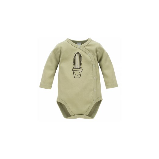 Zielone bawełniane body niemowlęce z kaktusem ze sklepu 5.10.15 w kategorii Body niemowlęce - zdjęcie 169691204