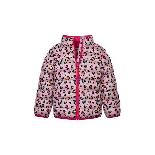 Dziewczęca kurtka różowa ocieplana ze stójką w kolorowe cętki ze sklepu 5.10.15 w kategorii Kurtki dziewczęce - zdjęcie 169691250