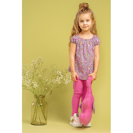 Dziewczęce legginsy dresowe - różowe ze sklepu 5.10.15 w kategorii Spodnie dziewczęce - zdjęcie 169691290