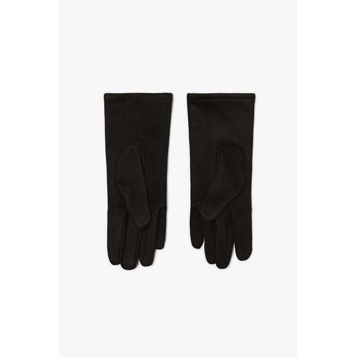 Czarne rękawiczki damskie zamszowe z dżetami one size okazja 5.10.15