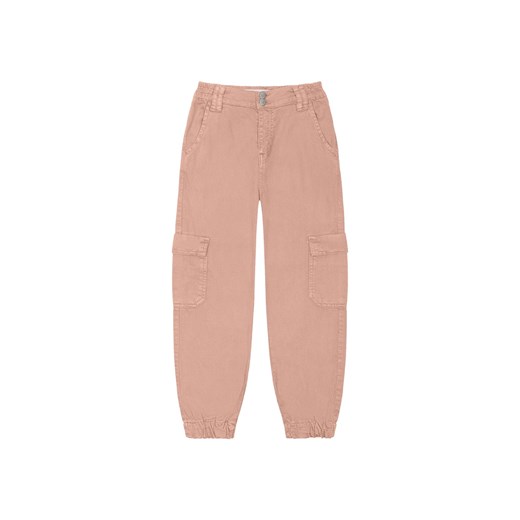 Brzoskwiniowe spodnie typu bojówki dla dziewczynki ze sklepu 5.10.15 w kategorii Spodnie dziewczęce - zdjęcie 169691851