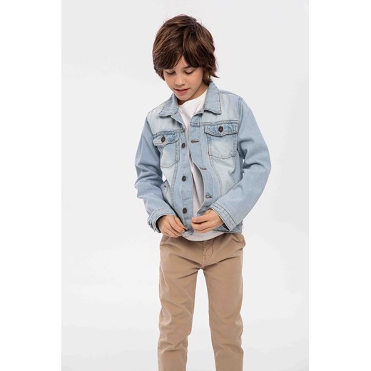 Jasnoniebieska kurtka jeansowa dla chłopca ze sklepu 5.10.15 w kategorii Kurtki chłopięce - zdjęcie 169691890