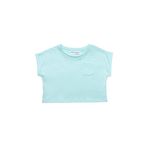 Crop top dziewczęcy bawełniany błękitny ze sklepu 5.10.15 w kategorii Bluzki dziewczęce - zdjęcie 169691904