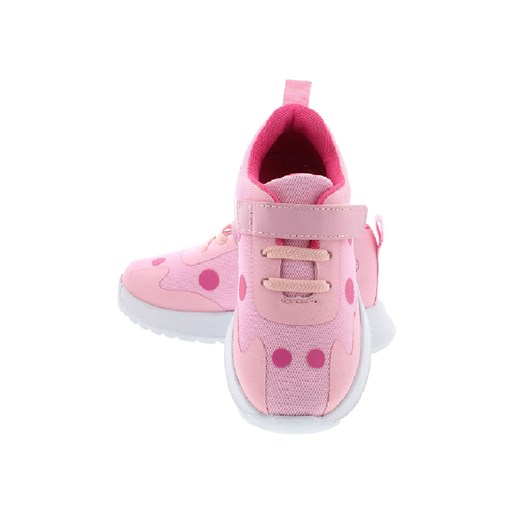 Różowe buty sportowe w grochy dla dziewczynki na rzep Flyee 20 promocyjna cena 5.10.15